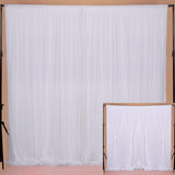 Tüll foto achtergrond / gordijn wit 150 cm x 215 cm, chiffon fotografie achtergrond voor fotostudio, bruiloft, babyfeest (twee niveaus, tule + stof, 2 stuks)