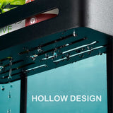 Doucheplank, glazen wand, badkamerrek, hangplank, doucheplank ophangen, hoekplank, doucheplank met stabiele zuignap en haak voor badkamer, keuken, opslag, aluminium, dubbele douchemand