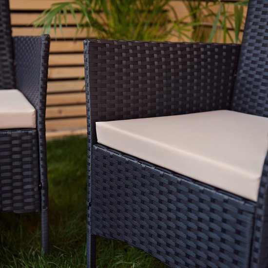 Vervangende pad voor in de tuin, rotan stoel, zitkussen, voor buiten, waterdicht, comfortabel, duurzaam en licht (steen, 2)