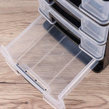 Ladetoren opbergdoos lade 1 lade kast kast opbergkast organizer opbergrek voor thuis (zwart transparant) opbergdoos lade organizer box