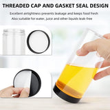 plastic pot met deksel doorzichtige lege containers verpakking van 6, opslagcontainers met luchtdicht zwart voor pinda's, kruiden, koekjes, snoep en droogvoer, lege potten voor opslag