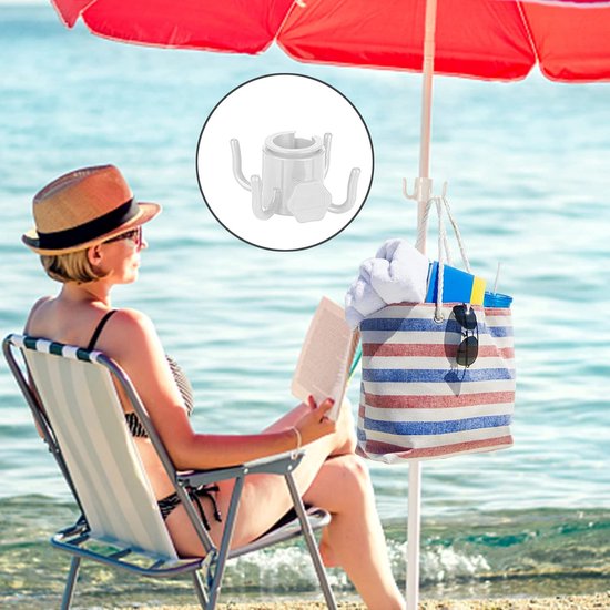 parasolstandaard met 4 haringen, afneembaar instelbaar, robuust grondanker voor parasol van metaal, grondpen, parasol buiten, voor strand, gras, zand