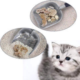 Kattenbakschep, robuuste metalen schep voor huisdierstrooisel, gemakkelijk te reinigen, blauw, wit, zwart, willekeurig sturen (35 x 14 x 14 x 4 cm)