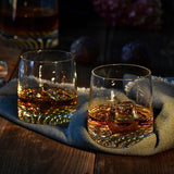 KROSNO Karafset voor Whisky Glazen| 1 x 950 ml kristallen karaf & 6 x 300 ml Glazen | Fjord Collectie | Perfect voor Thuis, Restaurants en Feesten | Perfect cadeau voor een kenner