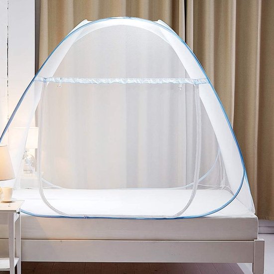 Pop-Up klamboe bed baldakijn enkele deur opvouwbare insectenwerende tent anti-muggennet voor bedden slaapkamer vrije installatie