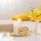 Set van 3 decoratieve ballen 4" decoratieve glazen ballen mozaïek ballen voor vazen ​​kommen tafel centerpieces decoraties ornamenten voor thuis feest mantel vakantie