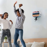 Decoratief zwevend rek, esthetische boekensteun, wandplank, muurdecoratie, boekenstandaard, rek van metaal, voor meisjes en vrouwen, wanddecoratie voor kamer, wanddecoratie, zwart boekenrek