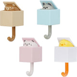 4 stuks waterdichte dierenhaken, zelfklevende handdoekhaken, kinderkledinghaken, handdoekhaken, waterdichte haak voor handdoek, sleutels, tassen, hoeden