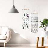Wall Hanging Bags 3 Pieces Wall Hanging Storage Bag with 5 Pockets, Organiser for Children's Room, Waterproof Hanging Storage, Linen Coloured Hanging Bag Organiser, Suitable for Bathroom