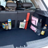 6 stuks kofferbak-organizer-klittenband, kofferbak-nettas, elastische klittenbandbanden, auto-bagagenet, auto-opbergnet, universeel voor auto/SUV