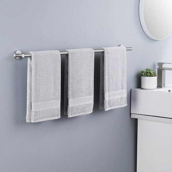 Towel Rail Stainless Steel Bath Towel Holder 90 cm Wall Mounted Brushed A2000S90-2