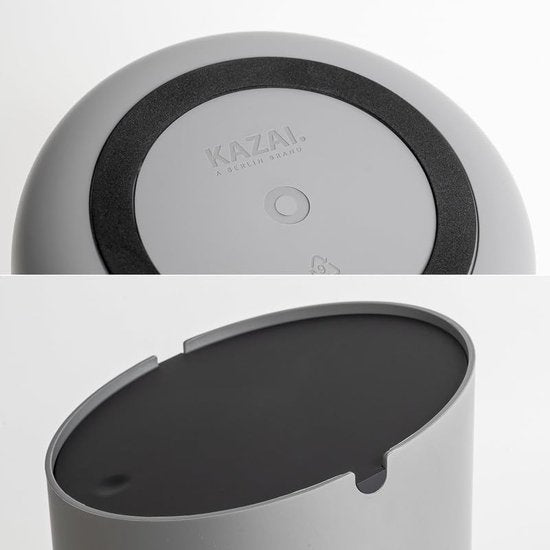 Prullenbak donkergrijs, zwart