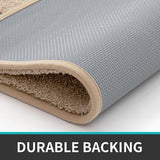 Badkamertapijt 40 x 60 cm, antislip wasbare badmat, zachte badmat, absorberende badmat van microvezel, badmatten voor badkuip, doucheruimte en badkamer - beige.