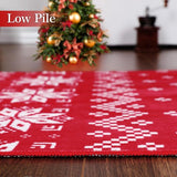 Rugs Tapijt, voor kerstvakantie, antislip, boho-accenttapijt, lage pool vloermat, entreemat, voor binnen en buiten, voor hal, keuken, woonkamer, 80 x 150 cm