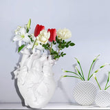 Hartvaas, anatomische bloempot, vazenhars, decoratieve bloemenvaas, vaasdecoratie voor woonkamer, slaapkamer, bruiloft, feest