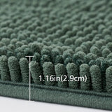 Badmat, antislip, absorberend, chenillemat, antislip, wasbaar, 60 x 90 cm, matcha-groen Badmat, antislip, absorberend, chenille mat, antislip, wasbaar, 60 x 90 cm, matcha-groen