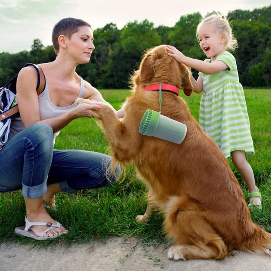 Paw Washer Pootreiniger voor honden, draagbare hondenpootreiniger, siliconen huisdierpootreiniger voor katten en honden, met een handdoek