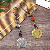 UNIDEAL Tibetaanse klankschaalset, Singing Bowl uit Tibet met klepel en klankschaalkussen, wordt geleverd met 2 belofte koperen ornamenten, handgemaakt in Nepal, voor yoga meditatie, ontspanning