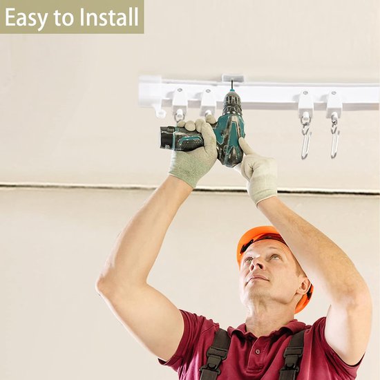 Premium 3m Ceiling Curtain Track System, Flexible and Durable Design for Effortless Glide, Ideal for Shower Windows, RV Room Divider, Privacy and Home Decoration