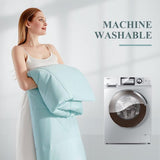 Zomerdeken, verkoelende deken, verkoelende deken met Japanse Arc-Chill Q-MAX0,5 koelvezels, absorbeert lichaamswarmte voor een betere slaap, anti-allergisch dekbed, superzacht, cyaan, 150 x