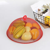 Netafdekking voor levensmiddelen, 3 stuks voedselafdekking buiten, voedselafdekking voor levensmiddelen, voedselafdekking mesh met handvat, voor keuken, picknick (3 kleuren)