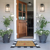 Welkomstdeurmat voor antislip buiten- en binnenmat met entreetapijt, schone mat met antislip achterkant, sterke vuildeurmat voor voordeur, bruin