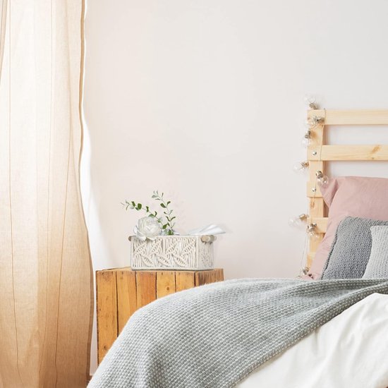 Set van 3 macramé opbergmanden, handgemaakte mand, badkameropslag met handvat, plank, kast, organizer, boho-decoratie voor badkamer, slaapkamer, woonkamer, ivoor