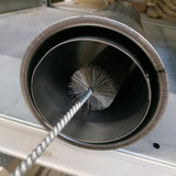 Kachelbuisborstel Ø 40 mm voor moeilijke hoeken, kleine universele haardreiniger en ontroeter, staaldraad bezem met 32 cm totale lengte