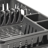 Afdruiprek van kunststof, BPA-vrij, afdruiprek met opvangbak, afdruiprek (SpaceBlack), keuken