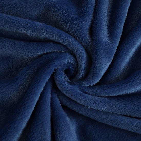 Knuffel deken pluizig extra zachte en warme vloeren flanel fleece deken, rimpels resistent/anti-verkleuring als SOFHADE hoek of bed surfen, Größe:150 cm x 200 cm, Farbe:Dunkelblau