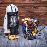 KoffiepadhouderKoffiecapsulehouder Design Origineel Zwart Nespresso, Dolce Gusto, Tassimo Koffiepadhouder Mand Perfecte KoffievAccessoires Grote capaciteit (70 stuks)