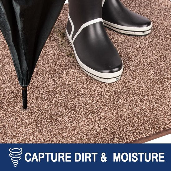 Schoonloopmat, voor binnen, 50 x 80 cm, antislip, machinewasbare vloermat, schoonloopmat, entreemat met waterabsorberende deurmat voor hond, ingang, voordeur en hal