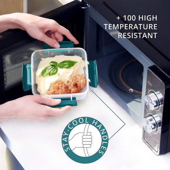 Butterfly - Set 3 x 1,2 l vershouddozen met deksel, luchtdichte maalprepboxen, -40 tot +100 graden, BPA-vrij plastic, tupperblikjes, magnetronservies, vriesdozen, voor vaatwassers