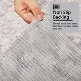 Vintage runnertapijten met rubberen rug, 65 x 180 cm, distressed gangtapijten, niet-morsend, Perzische vloer, tapijt, loper voor keuken, hal, badkamer, slaapkamer