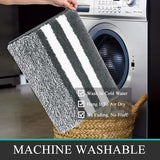 Microvezel zachte badmatten en badmatten, groot, 60 x 120 cm, wollig, waterabsorberend, wasbaar, antislip, douchemat, voor woonkamer, slaapkamer