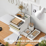4 verdiepingen brievenbakje, documentenplateaus voor A4, opbergvakken, stapelbaar, bureau van kunststof, papieren organizer met penhouderset, bureauplank, archiefplank, opbergmand