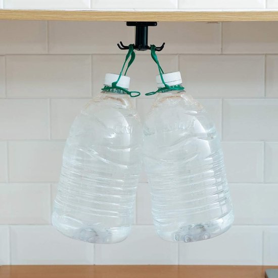 2 stuks haakrek voor keukengerei, 360° draaibaar, ophangorganizer ophangrek voor bevestiging zonder boorrek voor keuken/badkamer