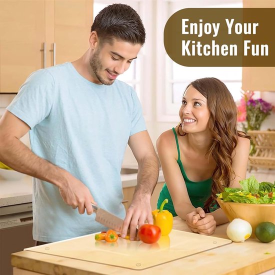 Acryl snijplank, doorzichtige snijplank voor toonbank, 43 x 33 cm, acryl snijplanken met aanslagrand, voor het aanrecht, cadeau, keukengerei, keukengadgets