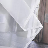 Outdoor Curtains, White Transparent, Outdoor Curtain, Water-Repellent, Patio Curtains with Eyelets, Outdoor Curtain, Balcony and Gazebo, 1 Piece H 243 x W 254 cm, White