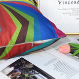 Kussenovertrekken, linnen, met geometrische patronen voor bank, huiskamer, auto, decoratieve kussenovertrekken, 45 x 45 cm, verpakking met 6 stuks, roze, 45 x 45 cm