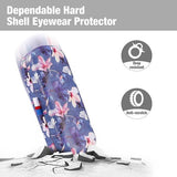 Hardcase brillenkoker, PU lederen brillenetui, krasbestendige draagbare brillenbox met reinigingsdoek, harde schaal, etui, brillenorganizer, brillenopslag voor zonnebril leesbril