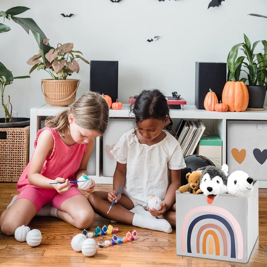 Set van 2 opbergdozen voor kinderen, afmetingen 33 x 33 x 33 cm, ideaal voor Kallax, verschillende motieven