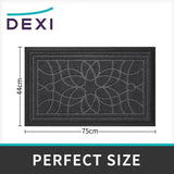 Deurmat voor buiten, antislip, 45 x 75 cm, vuilvangmat, outdoor, wasbaar, weerbestendig, voetmat voor buiten/binnen, voor huisdeur, balkon of terrasdeur, grijs