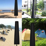 Parasolhoes, waterdichte grote parasolhoes, beschermhoes voor parasol met ritssluiting en verstelbaar trekkoord, lichtbestendige hoes van Oxford-weefsel (190 x 30 x 50 cm)