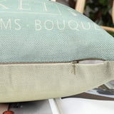 Outdoor kussensloop, waterdichte kussenslopen, 40 x 40 cm, bloemen kussenslopen, lente, vlinder, blauw, bloemen, kussensloop, patio, tuin, zomer, kussensloop, linnen, decoratief kussen, woondecoratie voor 4 stuks