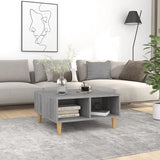 Salontafel, bijzettafel, woonkamertafel, koffietafel, koffietafel, theetafel, tafel, opbergtafel, woonkamer, grijs, sonoma, 60 x 60 x 30 cm, spaanplaat