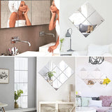 8 stuks zelfklevende spiegeltegels, 26 x 26 cm