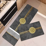 Life keukentapijten, set van 2, antislip keukenmatten, water- en olieabsorptie, keukenmatten, deurmattenset, stofdichte deurmat voor binnen, 40 x 60 + 40 x 120 cm