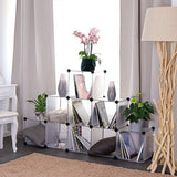 schoenenrek, opbergrek, modulair systeem, met 9 zakken van 30 x 30 cm, transparant