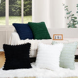 Set van 2 kussenslopen, 40 x 40 cm, corduroy fluweel, sofakussen, zachte kussenhoezen, boho-kussenslopen, sierkussen, moderne kussens, decoratie voor bank, slaapkamer, thuis, auto,